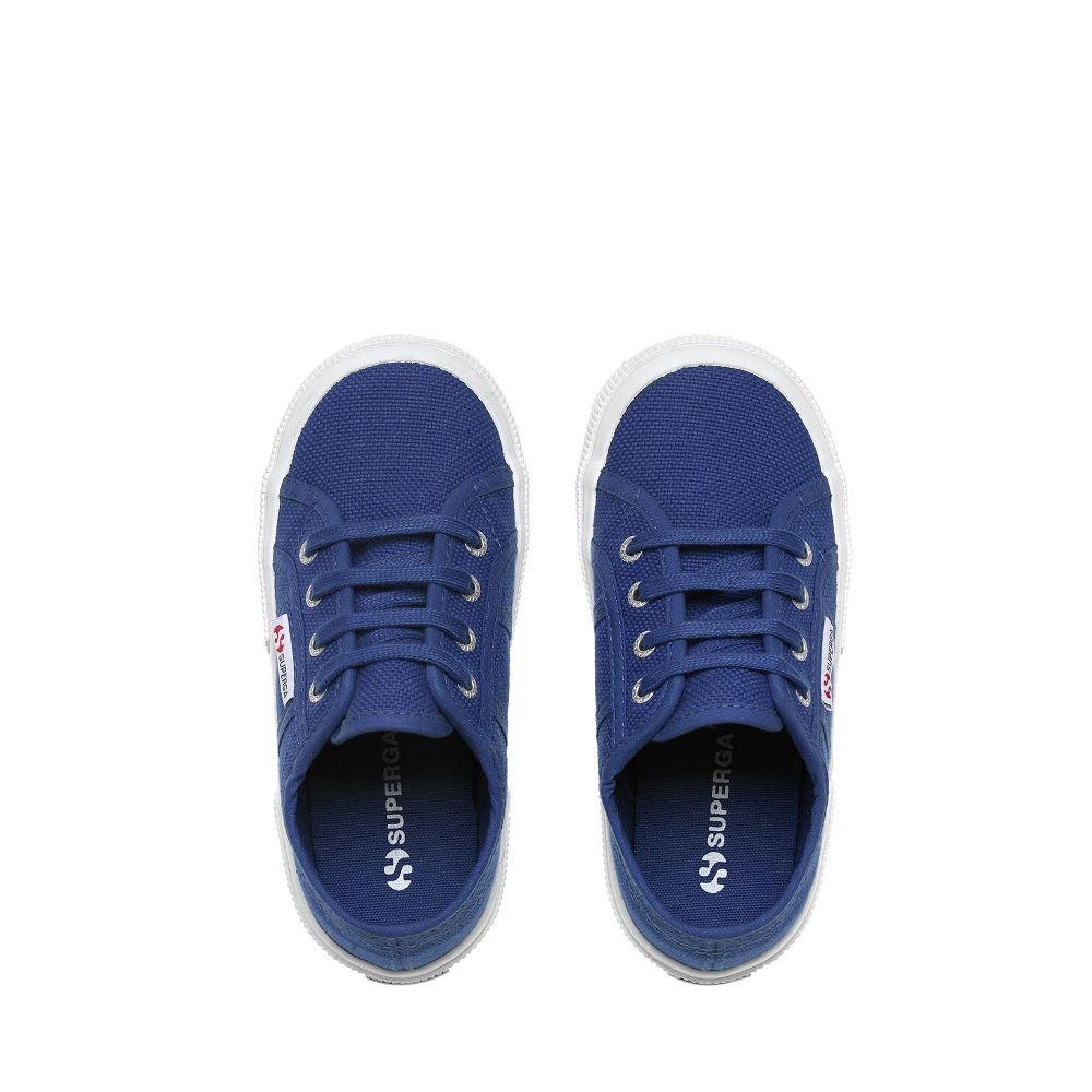 Superga 2750 Jcot Classic Blue Sneakers - Kids Sneakers USA | US3607998